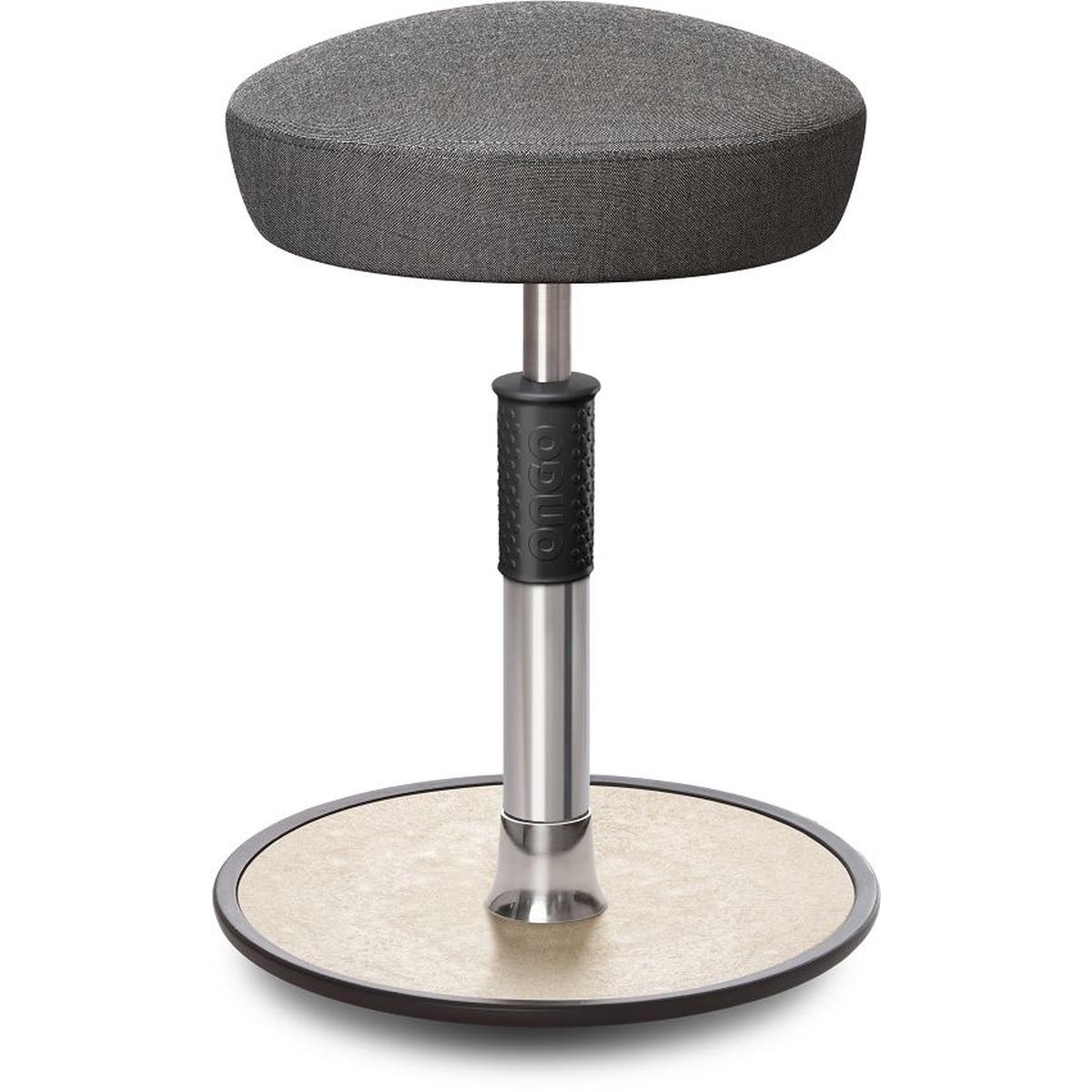 Ongo, Bürostuhl, Sitz- Stehhocker Free Regular Hutsitz kvadrat Remix Salz&Pfeffer chr. /creme