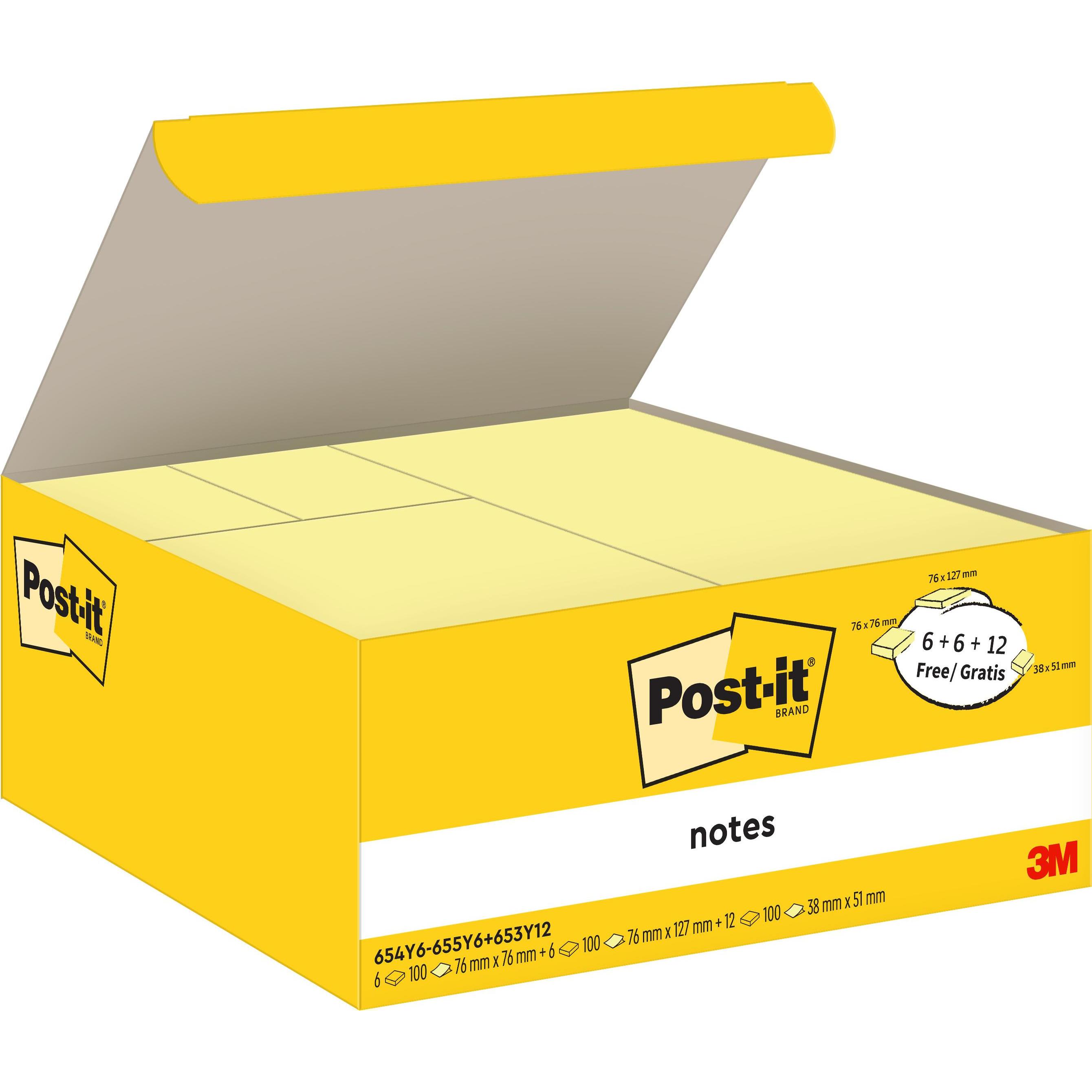 Thumbnail - Post-it, Haftnotiz, Haftnotzien (127 x 76 mm, 38 x 51 mm, 76 x 76 mm)