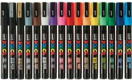 Actual product image Posca Marker PC-3M round tip (White, 1.30 mm, 1 x)