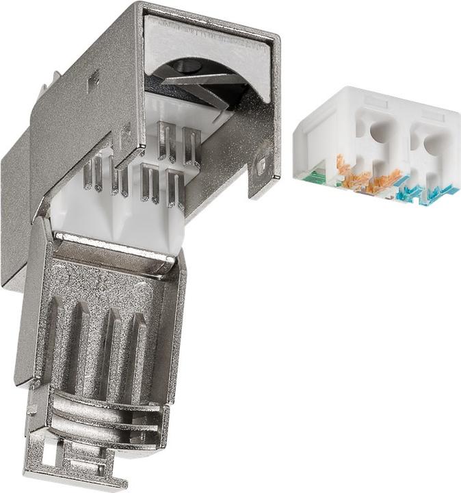 Actual product image Goobay CAT 6 KeyStone RJ45 Jack, STP shielded, 250 MHz (Keystone module)