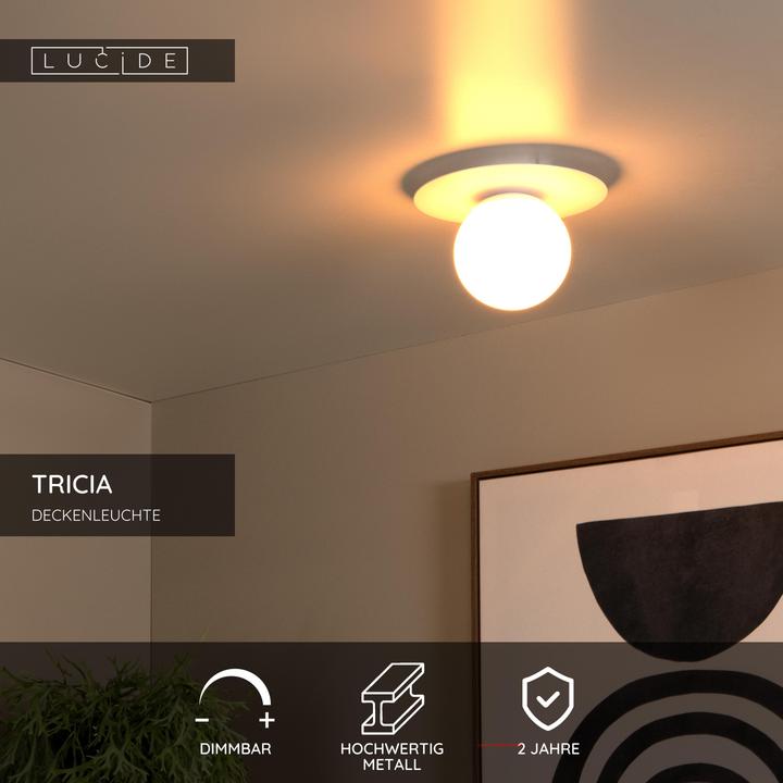 Immagine prodotto Lucide TRICIA - Plafoniera - Ø 25 cm - 1xE27 - Bianco 79187/01/31 (E27)