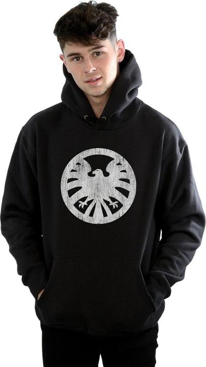 Actual product image Mens Agents Of SHIELD Distressed Logo Hoodie (XXL)