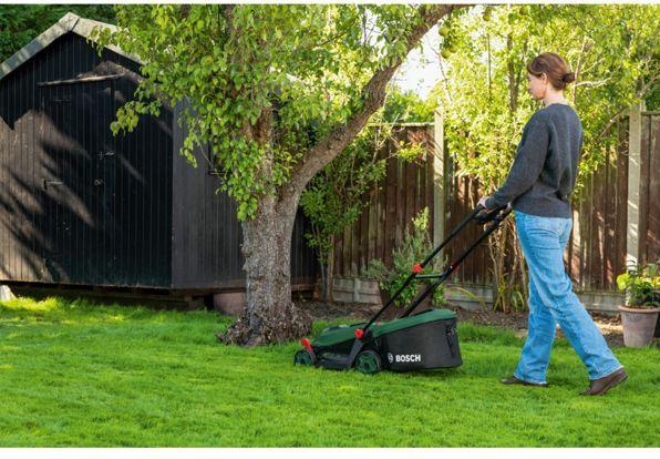 Image du produit Bosch Hausgeräte Rotak 18V-34 solo Akku-Rasenmäher (Fonctionnement sur batterie)