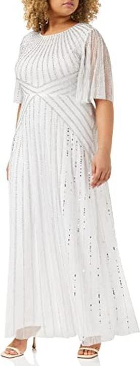 Amelia Rose Robe de soirée décorée pour occasion spéciale, broderie à paillettes (38)