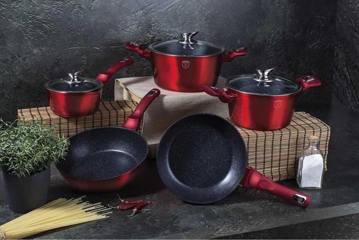 Produktbild BerlingerHaus Coldtec Kochgeschirr Set Burgundy Edition (Pfannenset + Topfset, Aluminium)