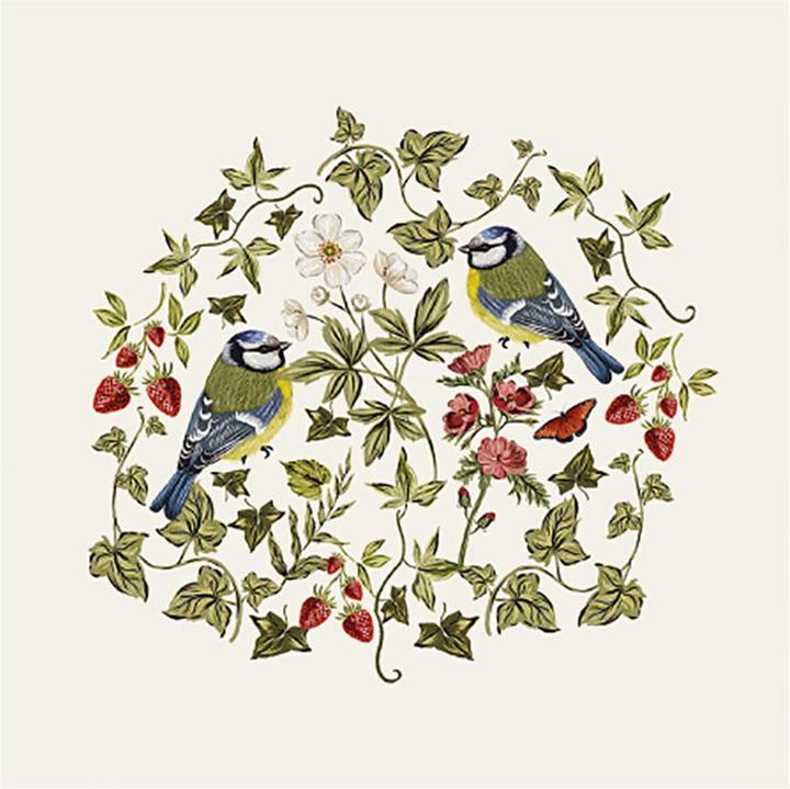 Actual product image Tall Boy Prints Woodland Blue Tit Print (30 x 30 cm)