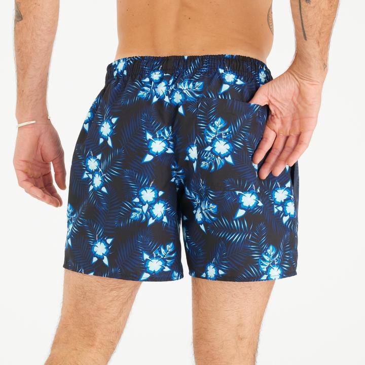 Actual product image Olaian Men's Swim Shorts Surf 100 15" Short - Hibiscus Black (L)