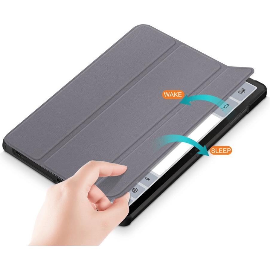 Thumbnail - Cover-Discount Galaxy Tab S9 - Tri-fold Smart Case grau (Galaxy Tab S9), Tablet Hülle, Grau