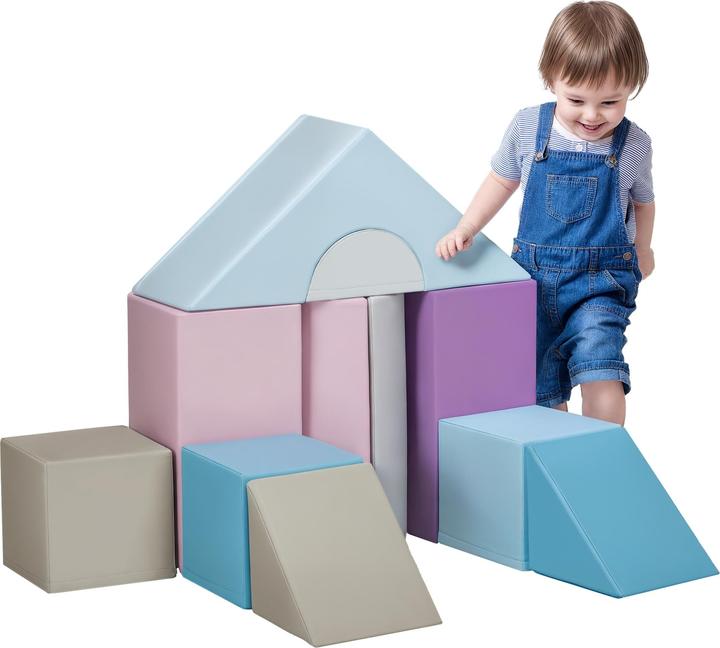 Homcom Bausteinset Kunstleder, EPE Mehrfarbig