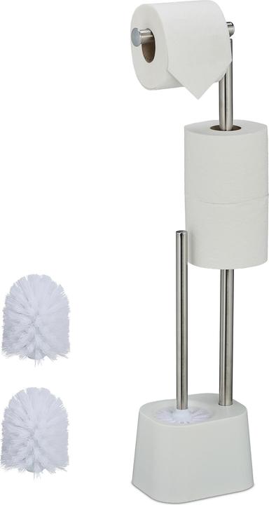 Relaxdays WC Garnitur Edelstahl