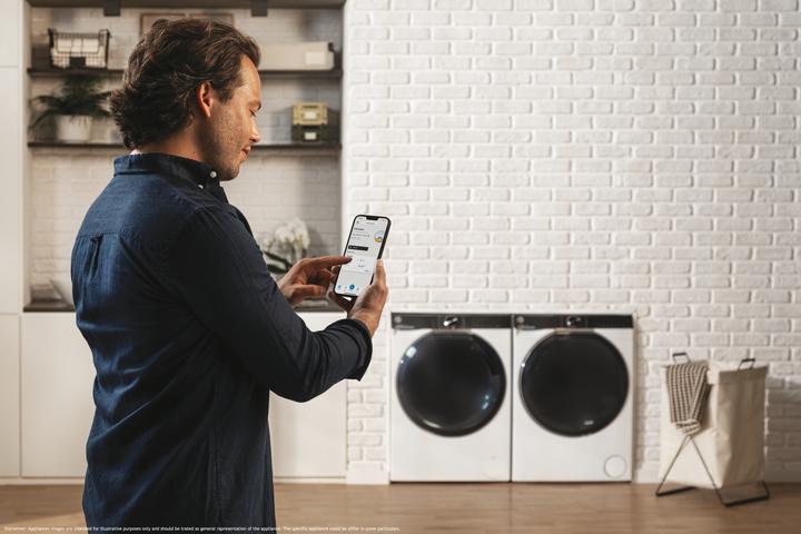 Produktbild Hoover H-WASH 700 H7W 610MBC-S Frontlader-Waschmaschine 10 kg 1600 U/min Weiss (10 kg, Links)