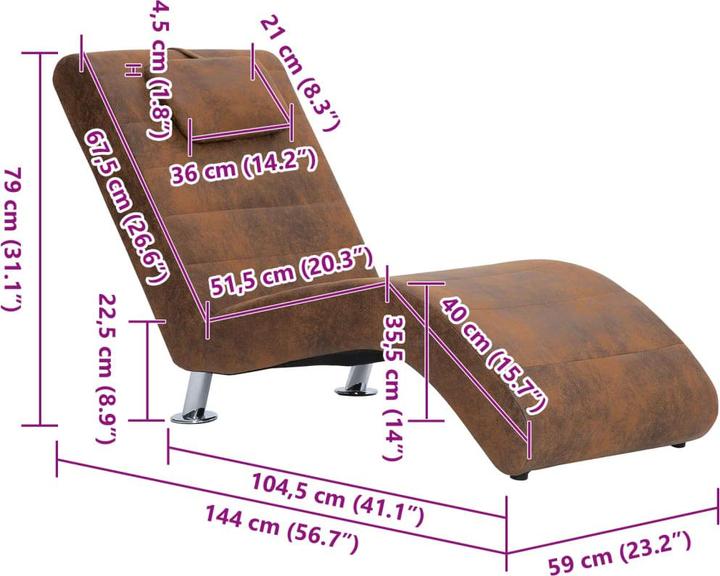 Produktbild vidaXL Chaiselongue
