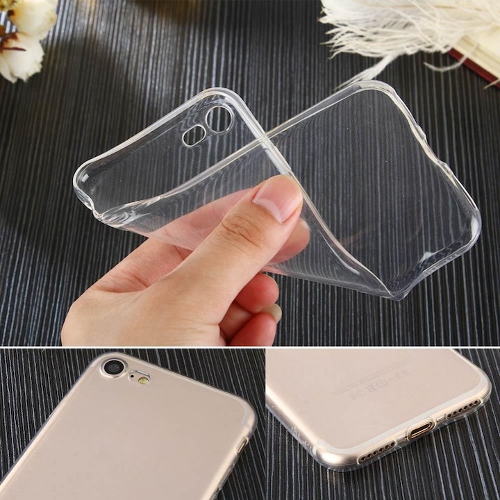 Produktbild Hurtel Ultra Clear 0.5mm Case Gel TPU Cover for iPhone SE 2022 / SE 2020 / 8 / 7 transparent (Apple iPhone SE (2nd Gen), Apple iPhone SE (3rd Gen))
