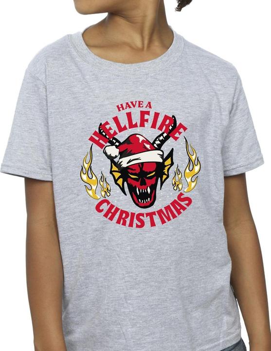 Immagine prodotto Netflix Stranger Things Hellfire Christmas Maglietta Ragazze (152, 158)