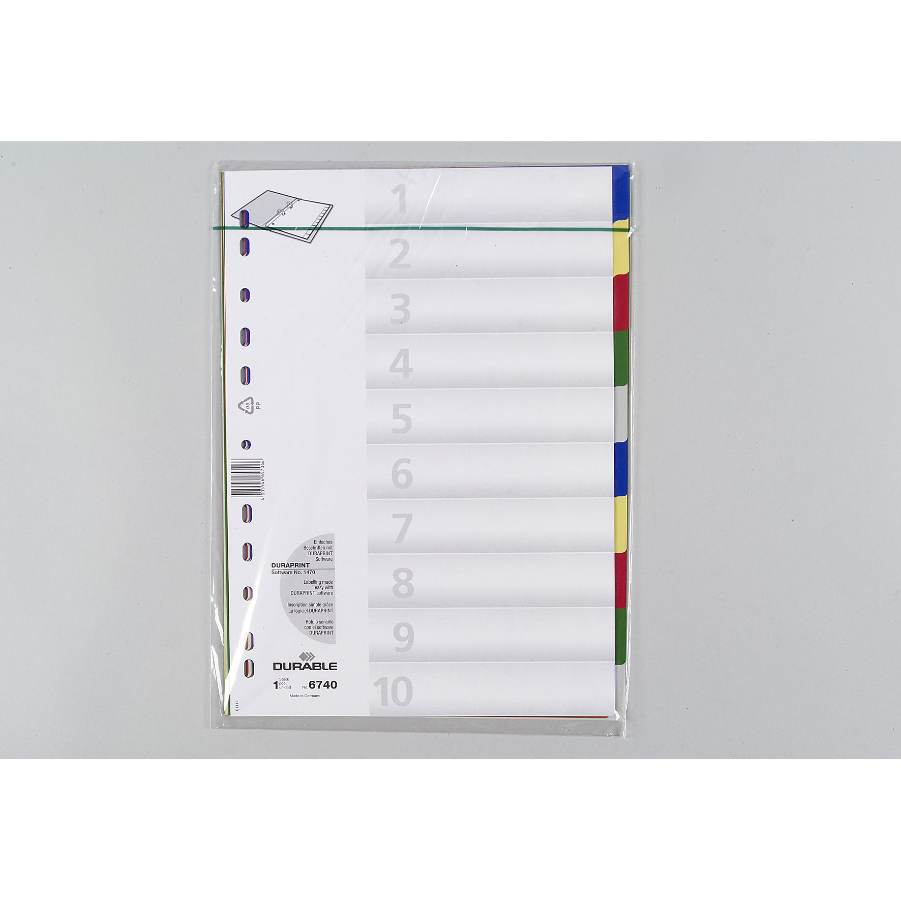 Thumbnail - Durable, Ordner Zubehör, Register PP