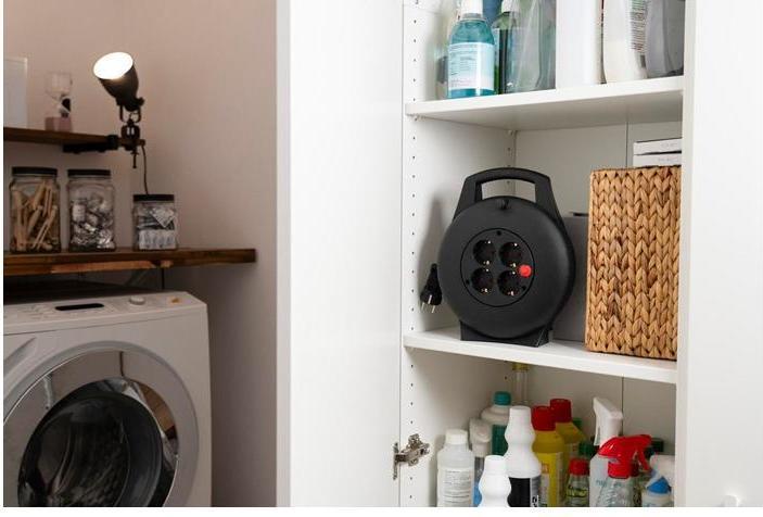 Actual product image Brennenstuhl Vario Line Kabelbox 4-fach / Mini-Kabeltrommel 10 m (10 m, 1.50 mm²)