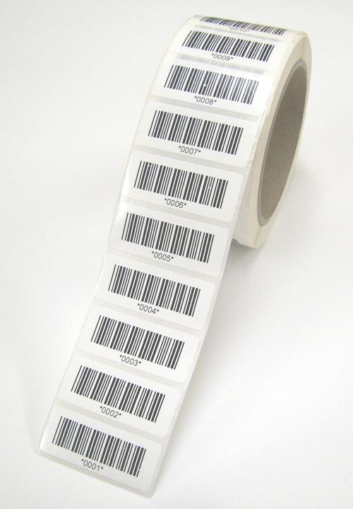 Actual product image HT Instruments Barcode labels 1000 pieces on roll from No. 3001 to 4000