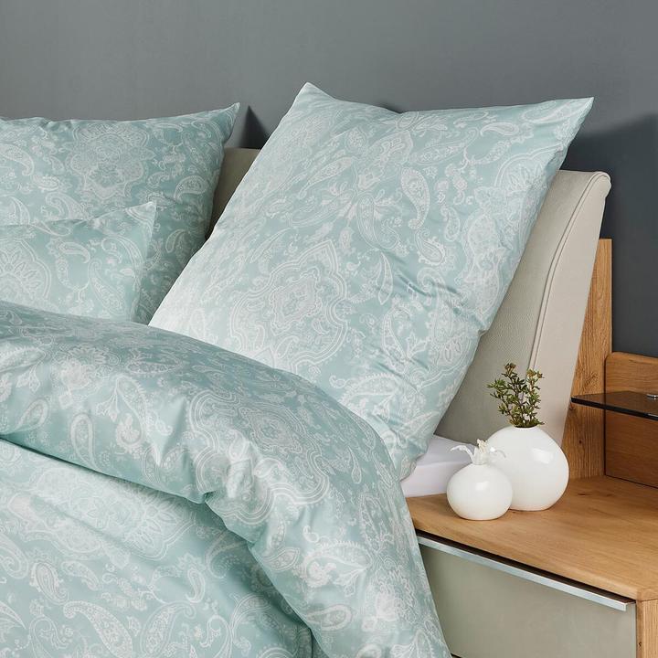 Produktbild Janine Interlock Feinjersey Bettwäsche Carmen S 55108-06 grün türkis (Bettwäsche Set, 135x200 cm + 80x80 cm)