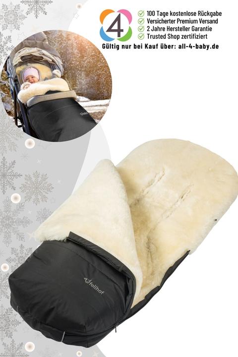 Produktbild Fellhof Lammfellfusssack Cozy aus 100 % Merino Lammfell