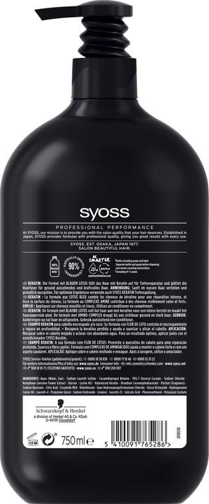 Actual product image Syoss Keratin (Liquid shampoo, 750 ml)