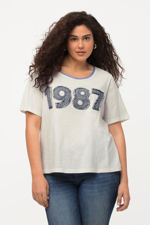 Actual product image Ulla Popken 1987 Patch Short Sleeve Tee (50, 52)
