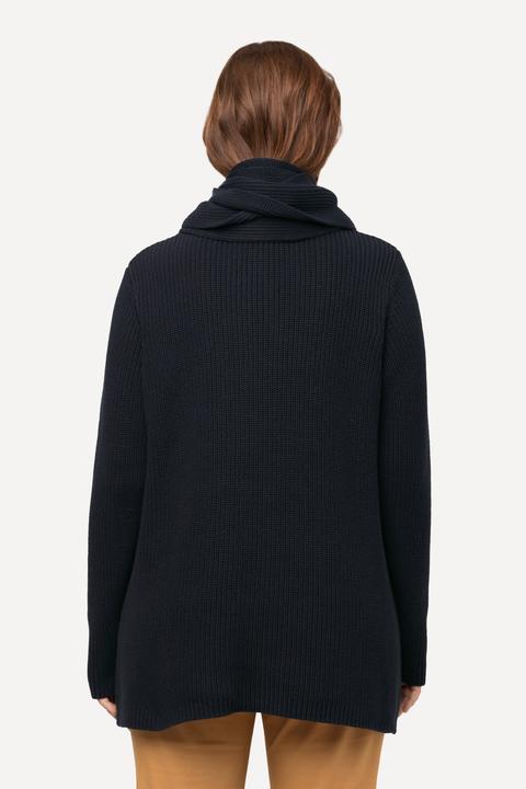 Immagine prodotto Ulla Popken Pullover con sciarpa, scollo a V e maniche lunghe (54)