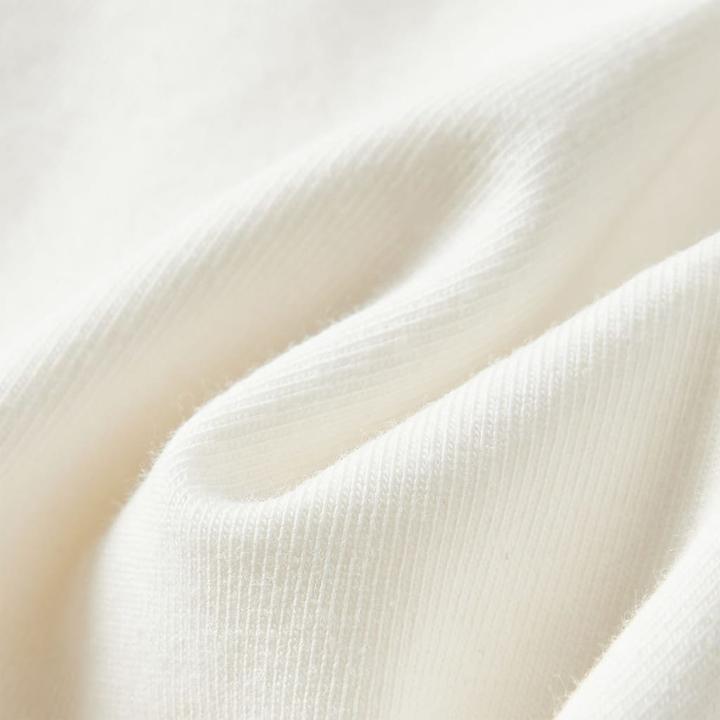 Produktbild vidaXL Kinder-Langarmshirt Ecru 140,Material: 95 % Baumwolle. 5 (140)