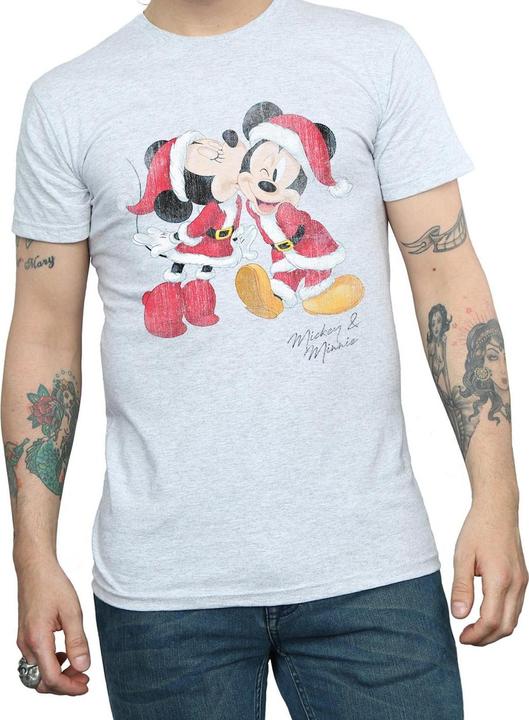 Produktbild Disney Mickey And Minnie Christmas Kiss TShirt (XXL)