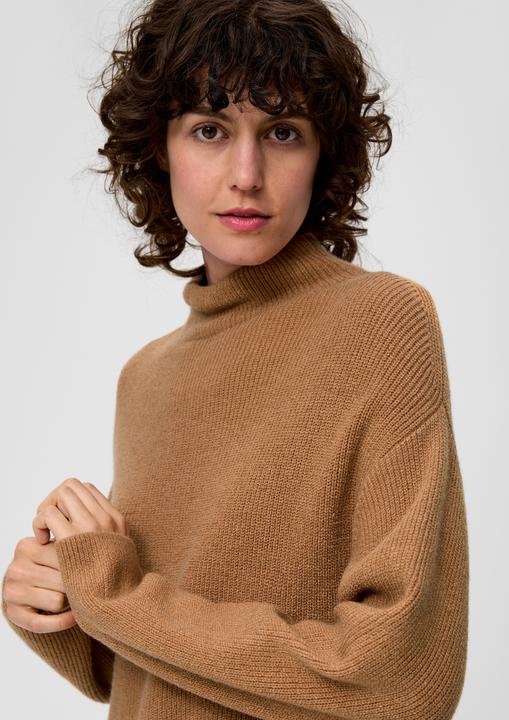 Produktbild s.Oliver Strickpullover Strickpullover mit Stehkragen (44)