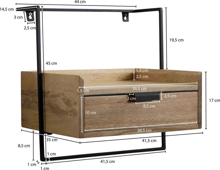 Actual product image Wohnling for (44 x 35 x 45 cm)