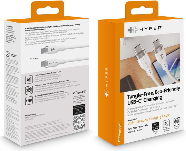 Produktbild Targus Silicone USB-C to USB-C (1.50 m, USB 2.0, 60 W)