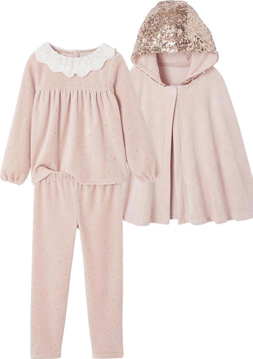 Produktbild Vertbaudet Schlafanzug-Set Mädchen mit Pailletten-Cape (140)