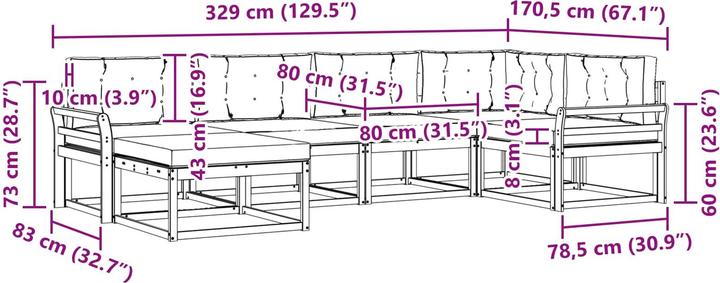Produktbild vidaXL Outdoor-Sofa
