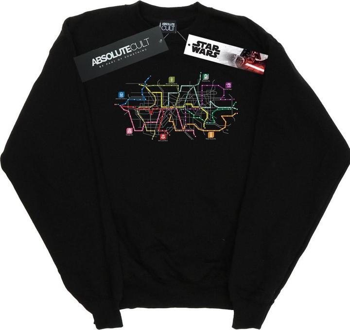 Actual product image Star Wars Mens Subway Map Logo Sweatshirt (3XL)