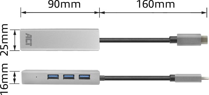 Produktbild ACT AC7055 (USB-C, 3 Ports)
