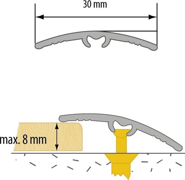 Produktbild Cezar THRESHOLD LW 30 PVC 0.9M DARK WALNUT