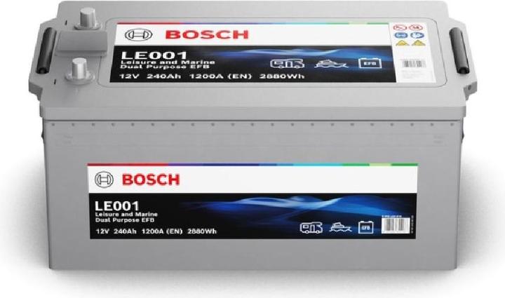 Bosch Automotive EFB supply battery LE010 12V/240Ah/1200A (12 V, 240 Ah, 1200 A)