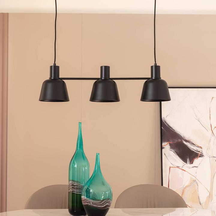 Actual product image Lucande Servan 3 pendant light Black (E27)