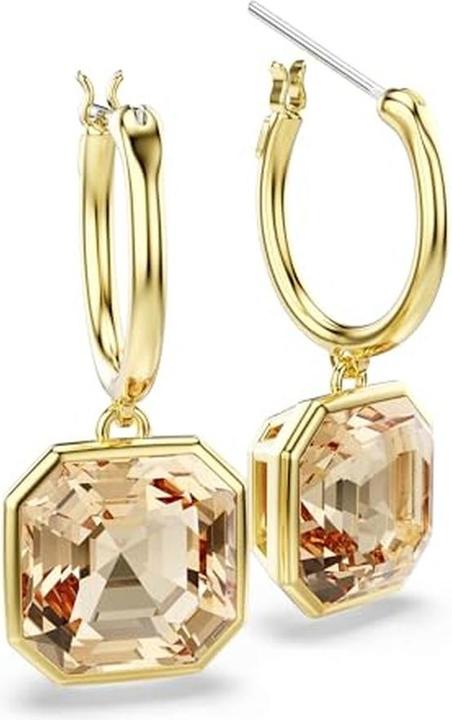Actual product image Swarovski Millenia Drop Ohrhänger Kissenschliff Karamell Goldlegierungsschicht (Swarovski Metal)