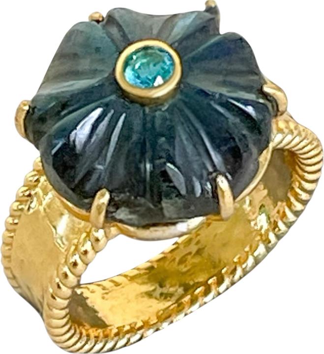 Produktbild Steinkult Ring Halbedelsteine Labradorit "Noelia" (56)