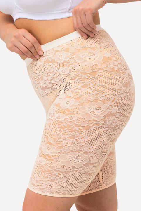 Actual product image Ulla Popken Sheer Lace Bike Shorts