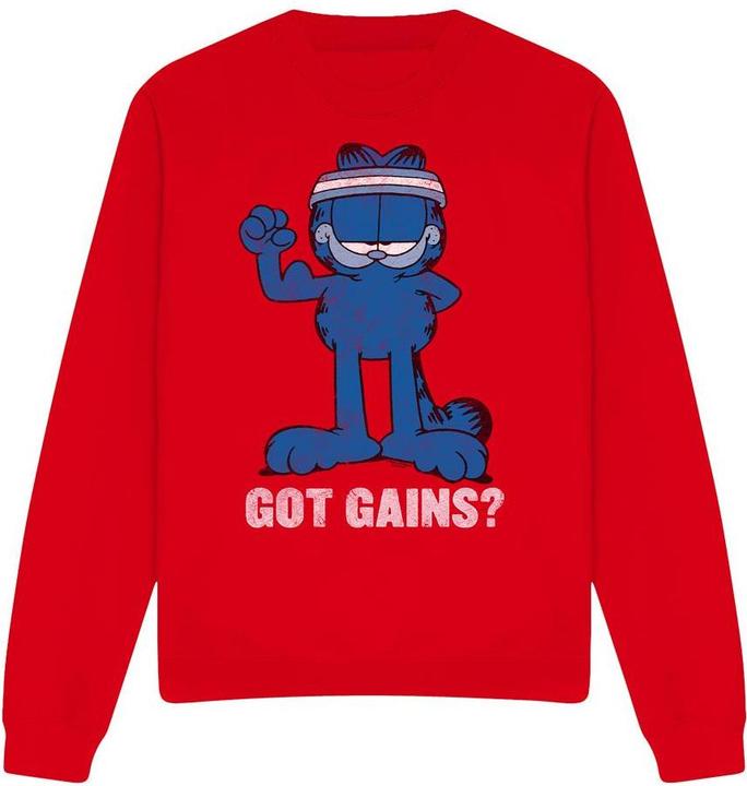 Actual product image Garfield Unisex Adult Got Gains Sweatshirt (L)