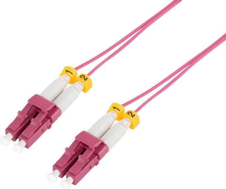 LogiLink Extra dünnes OM4 LWL Patchkabel LC-LC Duplex, 2,0 m (2 m)