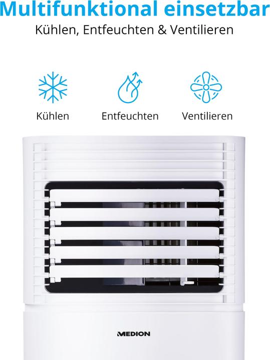 Produktbild Medion 50066839 Tragbare Klimaanlage 66 dB 780 W Weiss (25 m², 7000 BTU/h)