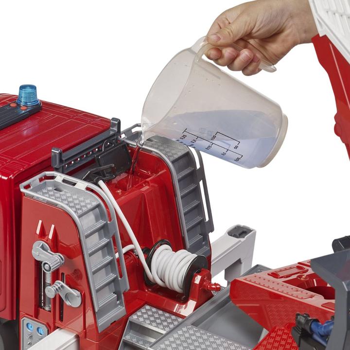 Productafbeelding Bruder 03591 Scania Super 560R brandweer met draaischijfladder, waterpomp, L+S module