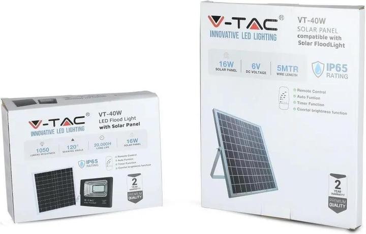 Image du produit V-TAC Lampe solaire à LED Projecteur (1050 lm, IP65)