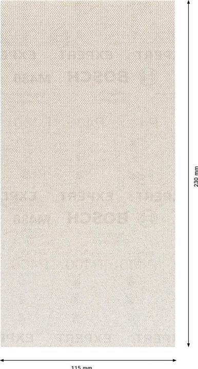 Actual product image Bosch Professional Zubehör Sanding net for orbital sander EXPERT M480 unperforated grit num 100 (L x W) 230 mm 115 10 pcs. (100)