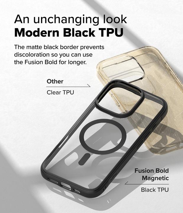 Produktbild Ringke Case for iPhone 16 Pro Max FUSION BOLD MAGNETIC BLACK (Apple iPhone 16 Pro Max)