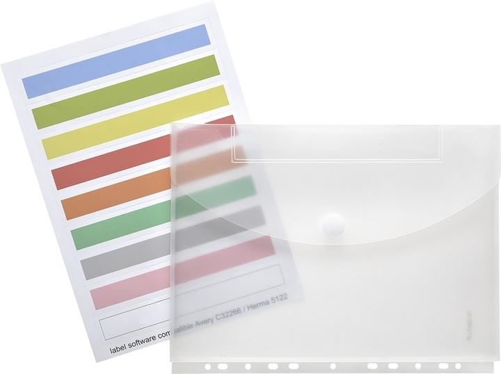 Actual product image Foldersys 10 document pockets index DIN A4 transparent grained 0.20 mm (A4, 10 x)