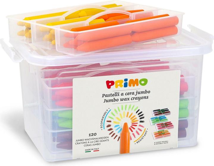 Image du produit Primo Crayons de cire Boîte école Jumbo 120 pièces (120x)